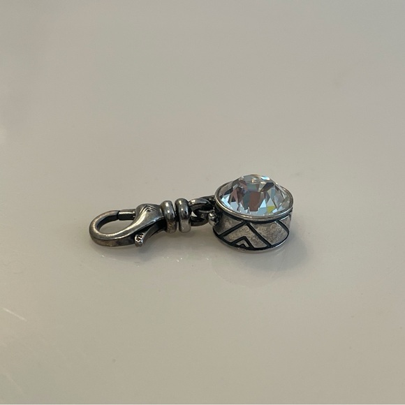 Silpada Silver Charm with Clear Swarovski Crystal in a Bezel Setting - Picture 4 of 6